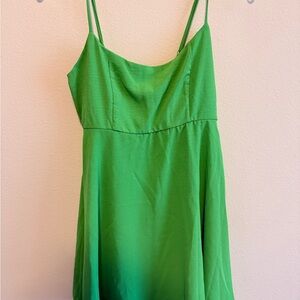 Lime Green Spaghetti Strap Dress